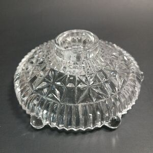 Vtg Anchor Hocking Thousand Line Stars & Bars Taper Candle Holder / Candlestick